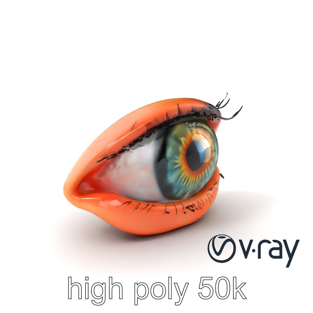 Realistic Human Eye 3D Model – Low Poly PBR Asset for Games and Rendering - View 6