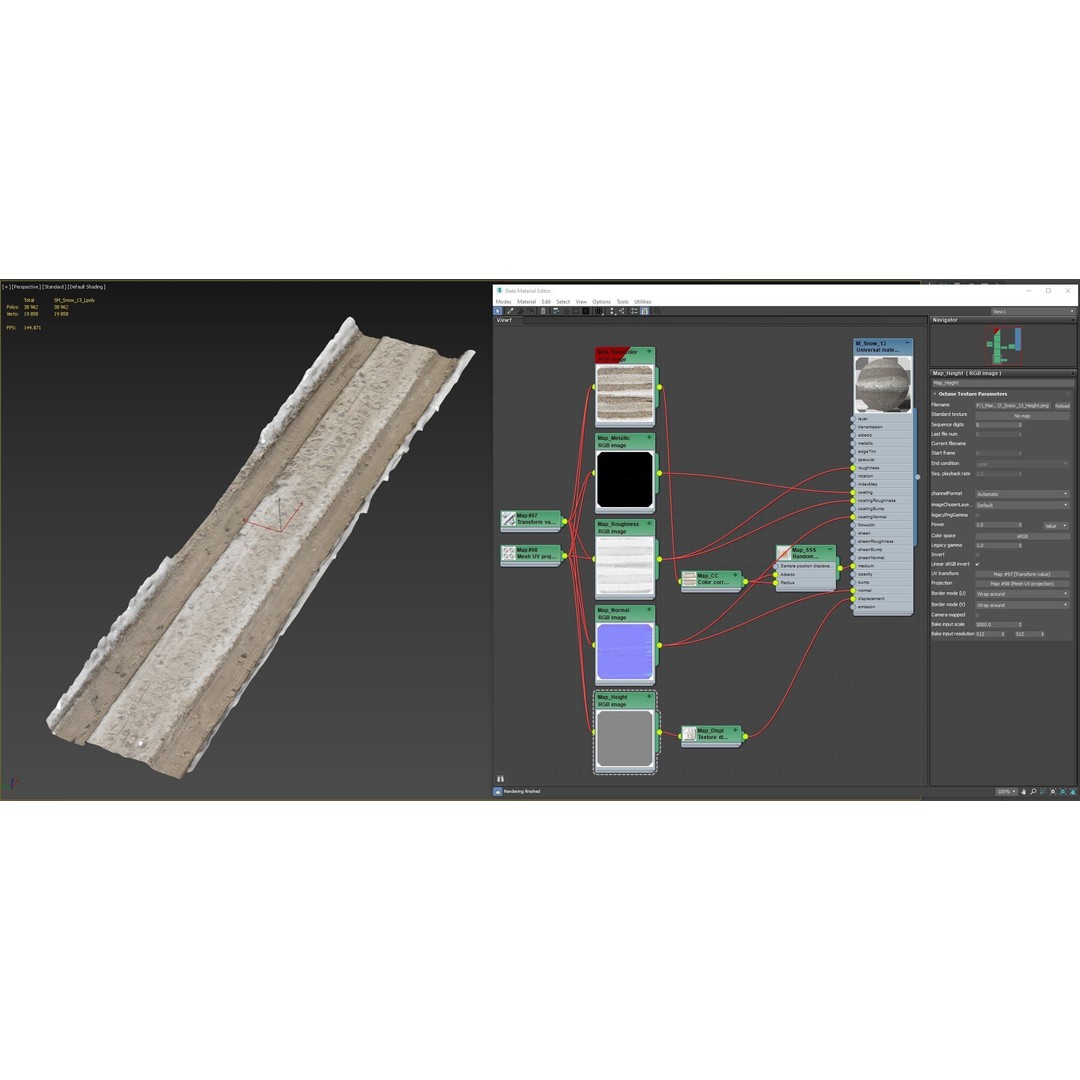 Snowy Road 3D Model – Low Poly PBR Asset for Games and Archviz - View 16