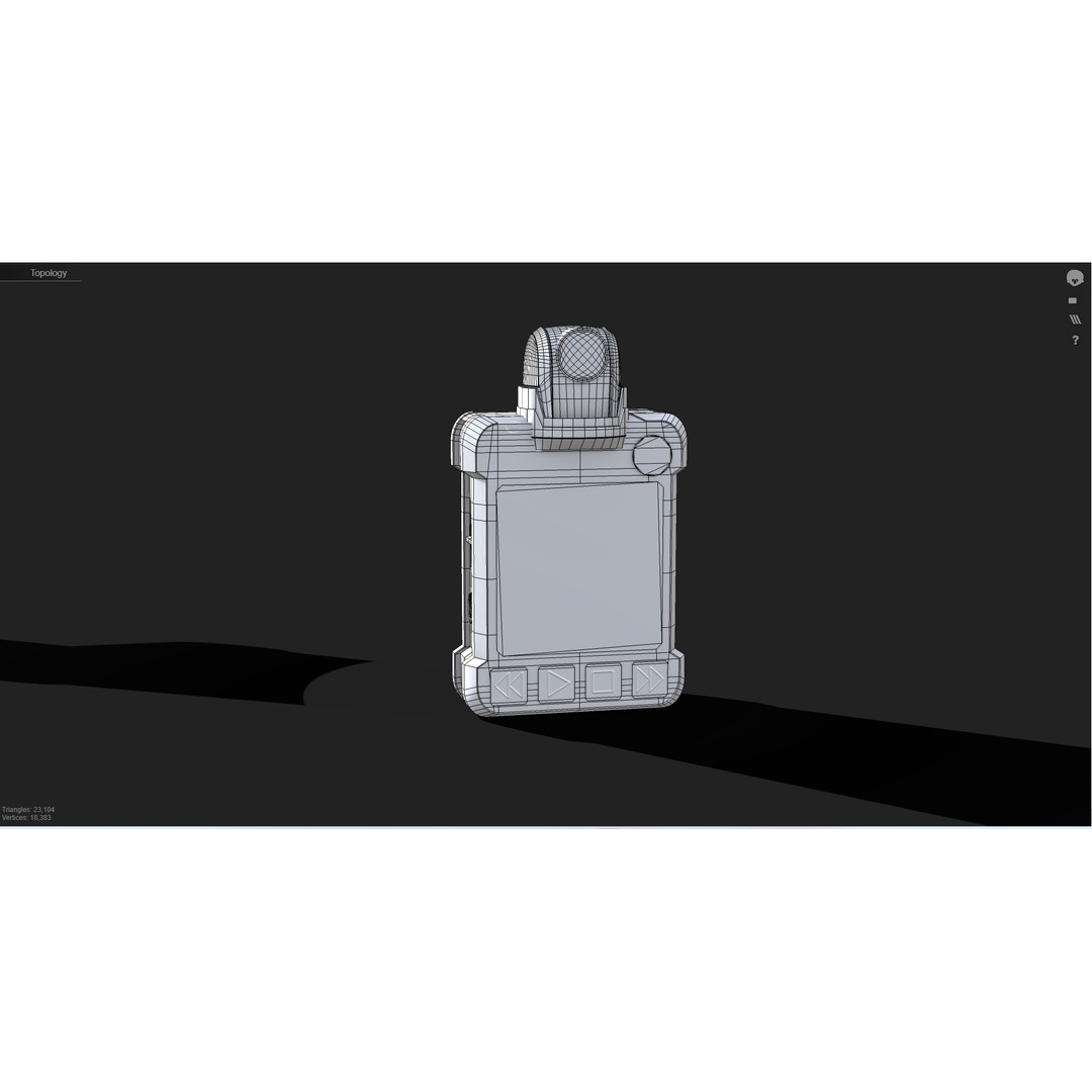 D-Series Body Camera 3D Model – Low Poly Game Asset, FBX & OBJ Formats - View 6