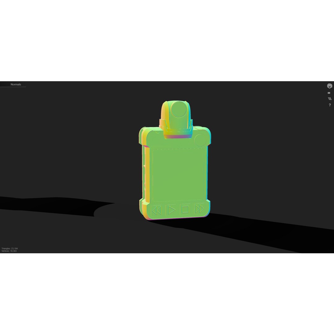D-Series Body Camera 3D Model – Low Poly Game Asset, FBX & OBJ Formats - View 7