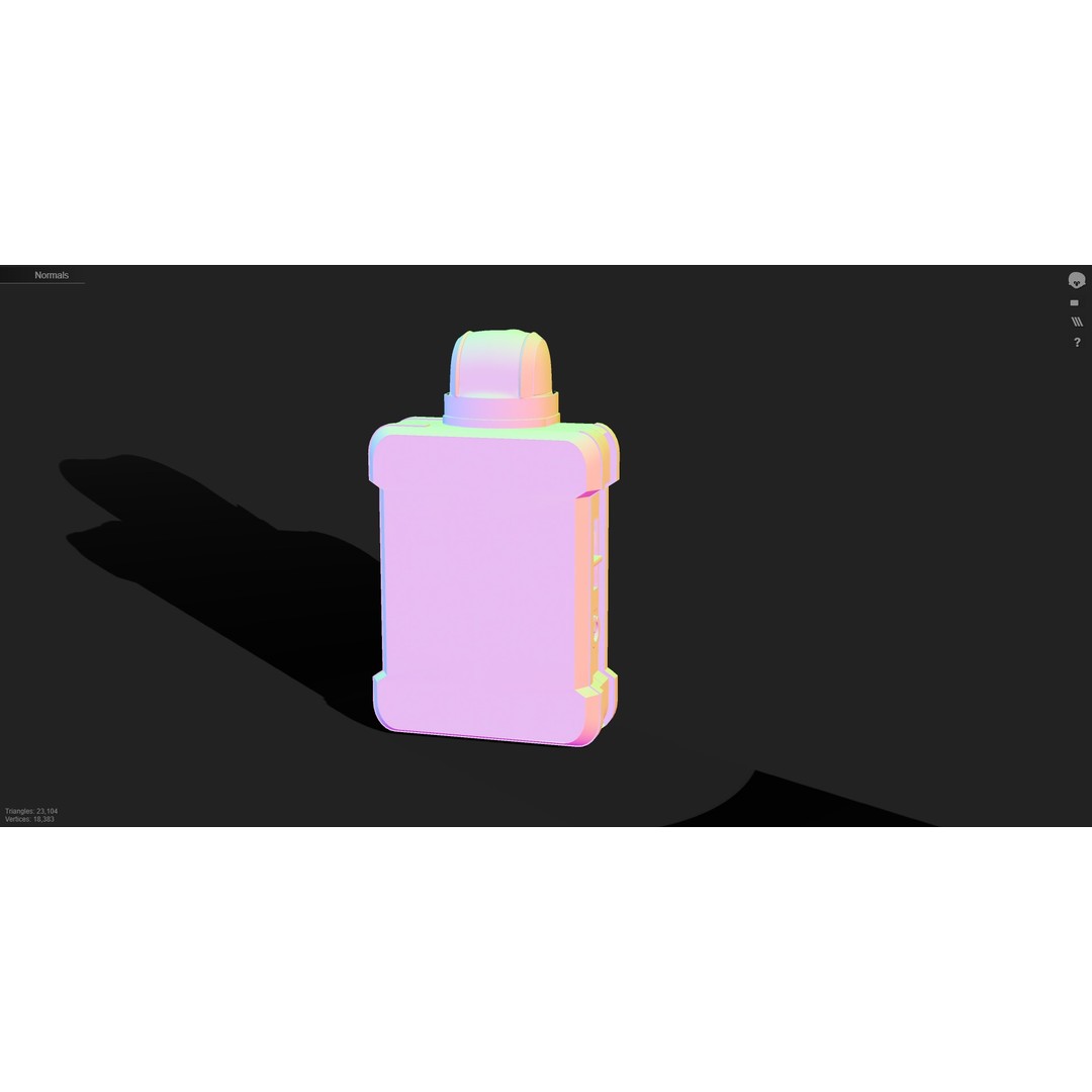 D-Series Body Camera 3D Model – Low Poly Game Asset, FBX & OBJ Formats - View 8