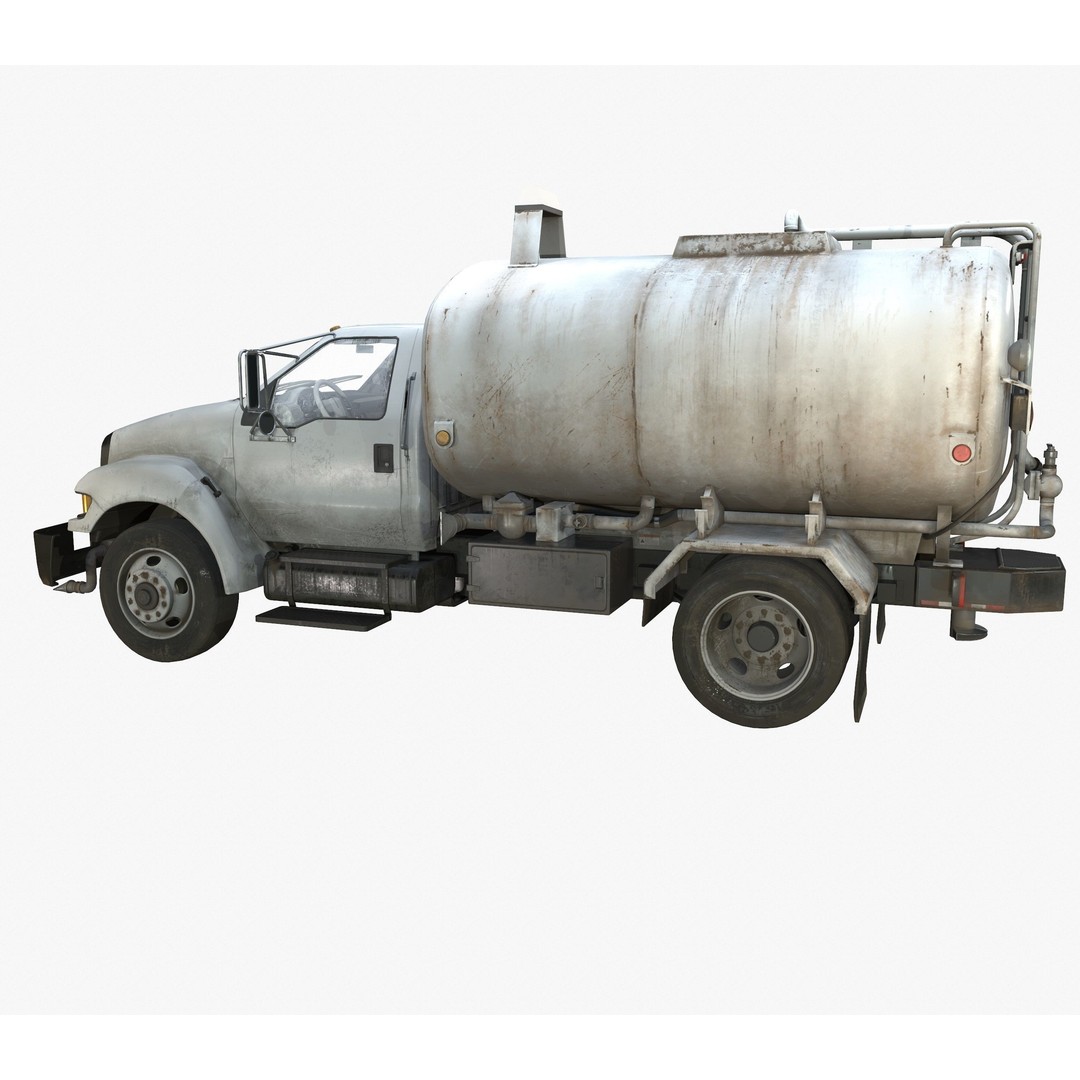 Water Truck 3D Model – Game Ready Low Poly Vehicle, PBR Textures - View 13