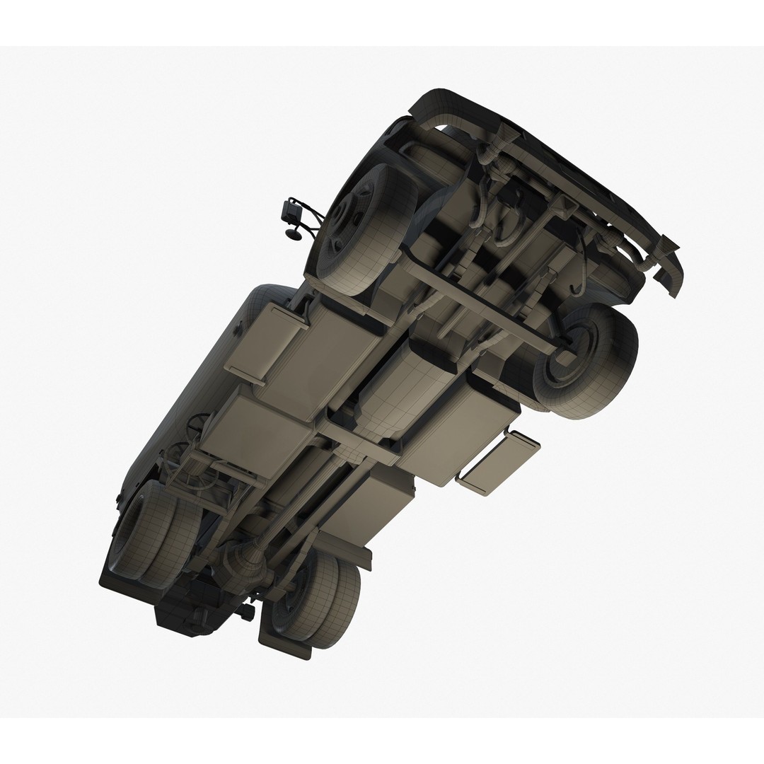 Water Truck 3D Model – Game Ready Low Poly Vehicle, PBR Textures - View 24