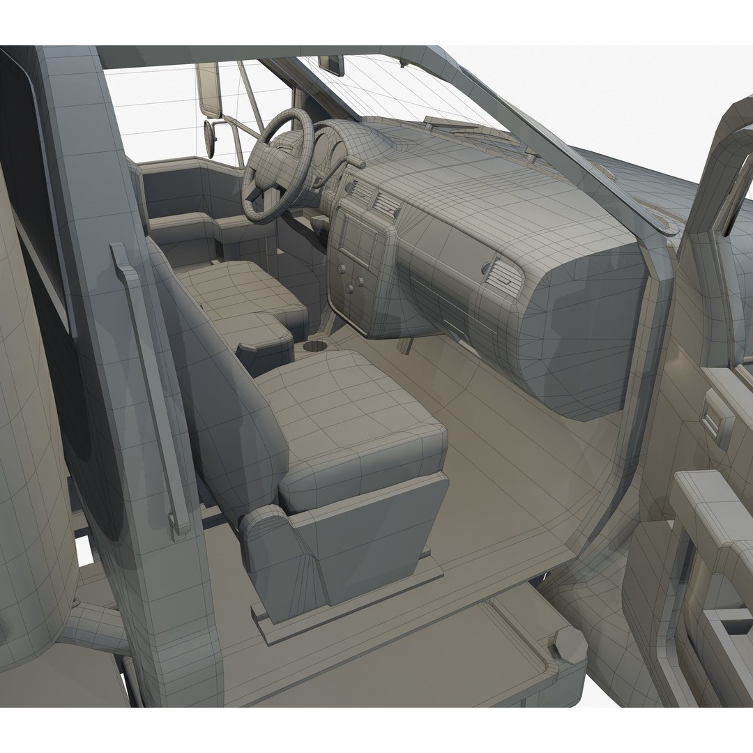 Water Truck 3D Model – Game Ready Low Poly Vehicle, PBR Textures - View 26