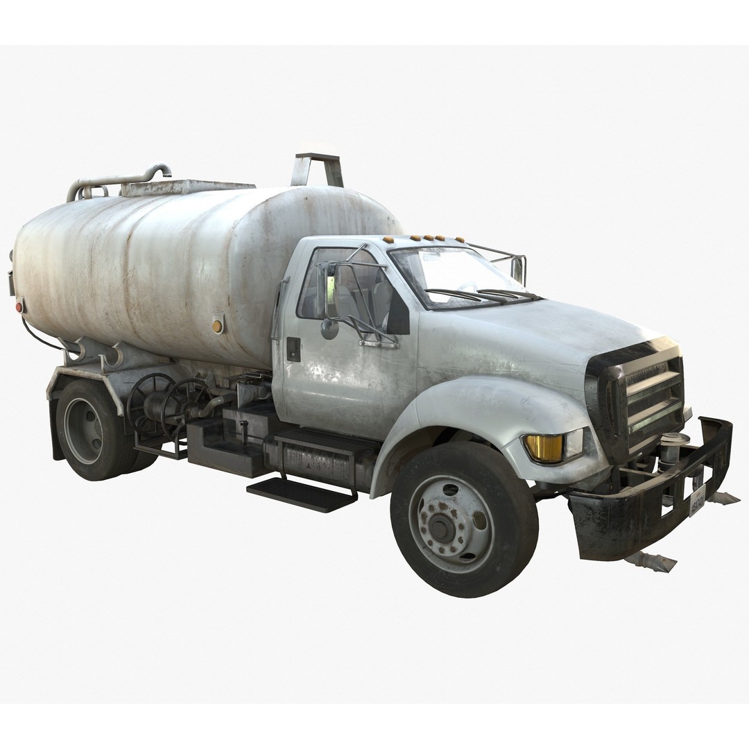 Water Truck 3D Model – Game Ready Low Poly Vehicle, PBR Textures - View 5