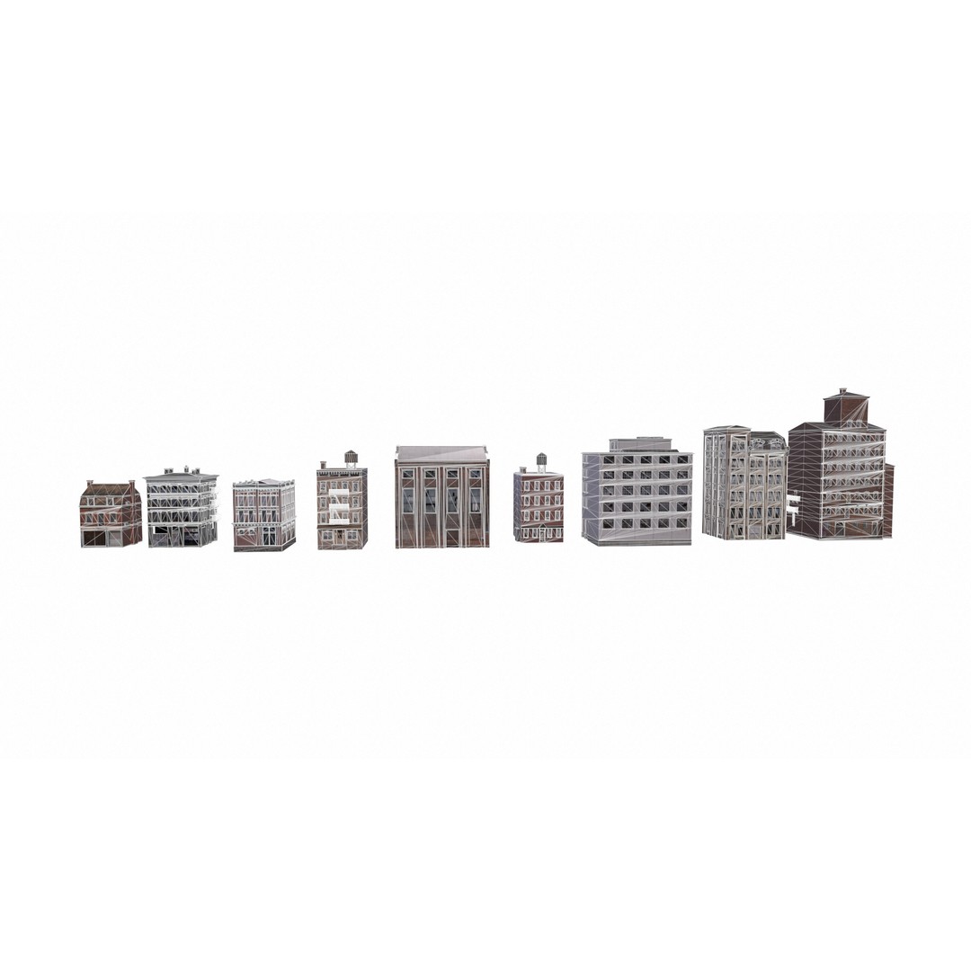 Low Poly Building 3D Model – Game-Ready Urban Pack with PBR Textures, FBX
