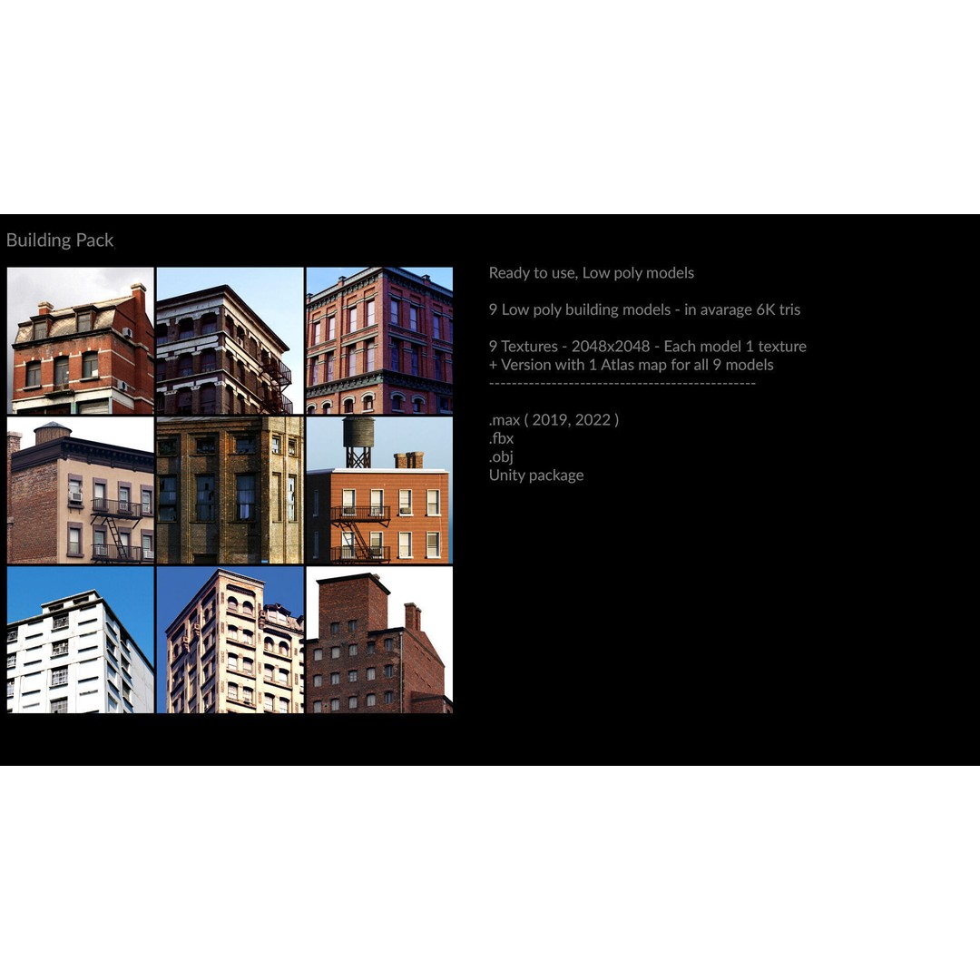 Low Poly Building 3D Model – Game-Ready Urban Pack with PBR Textures, FBX - View 14