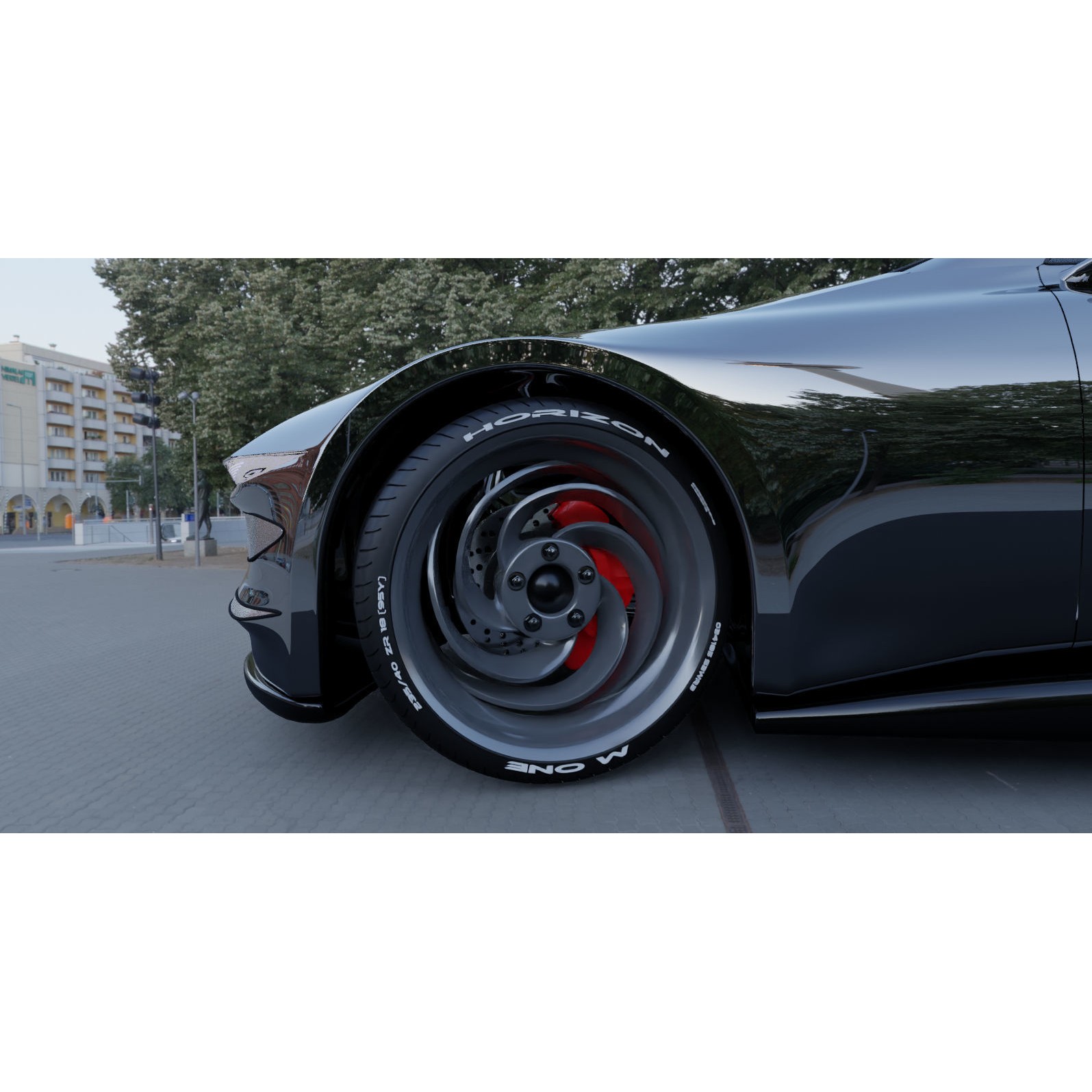 Futuristic Concept Car - High-Poly 3D Model - View 10