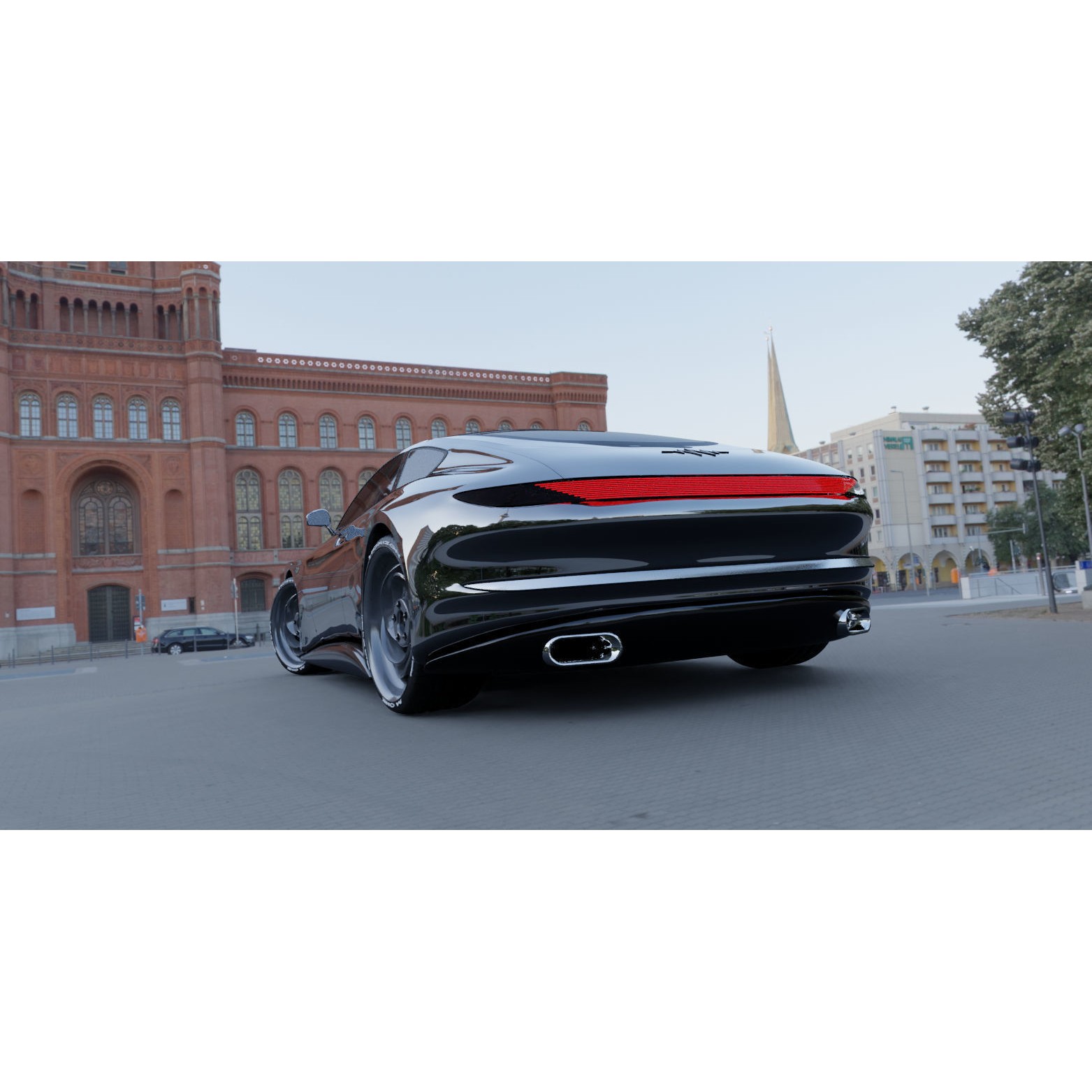 Futuristic Concept Car - High-Poly 3D Model - View 13