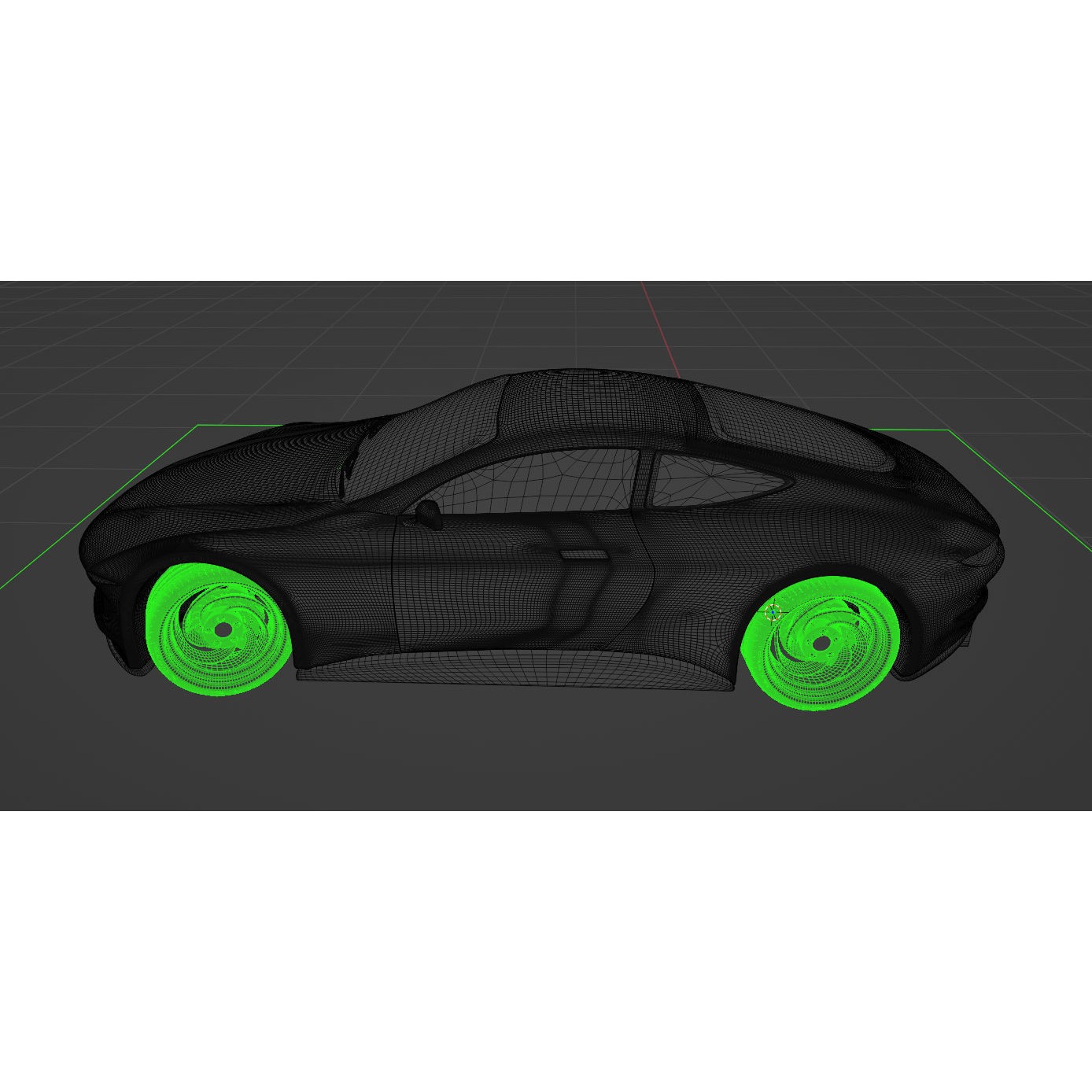 Futuristic Concept Car - High-Poly 3D Model - View 17