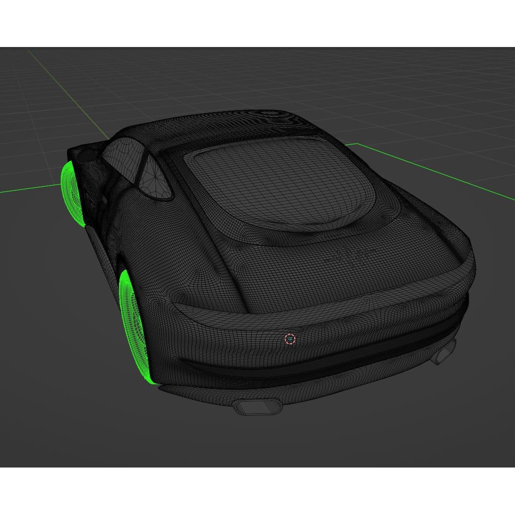 Futuristic Concept Car - High-Poly 3D Model - View 18