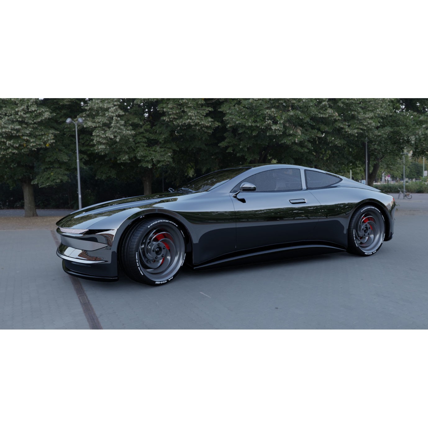 Futuristic Concept Car - High-Poly 3D Model - View 20