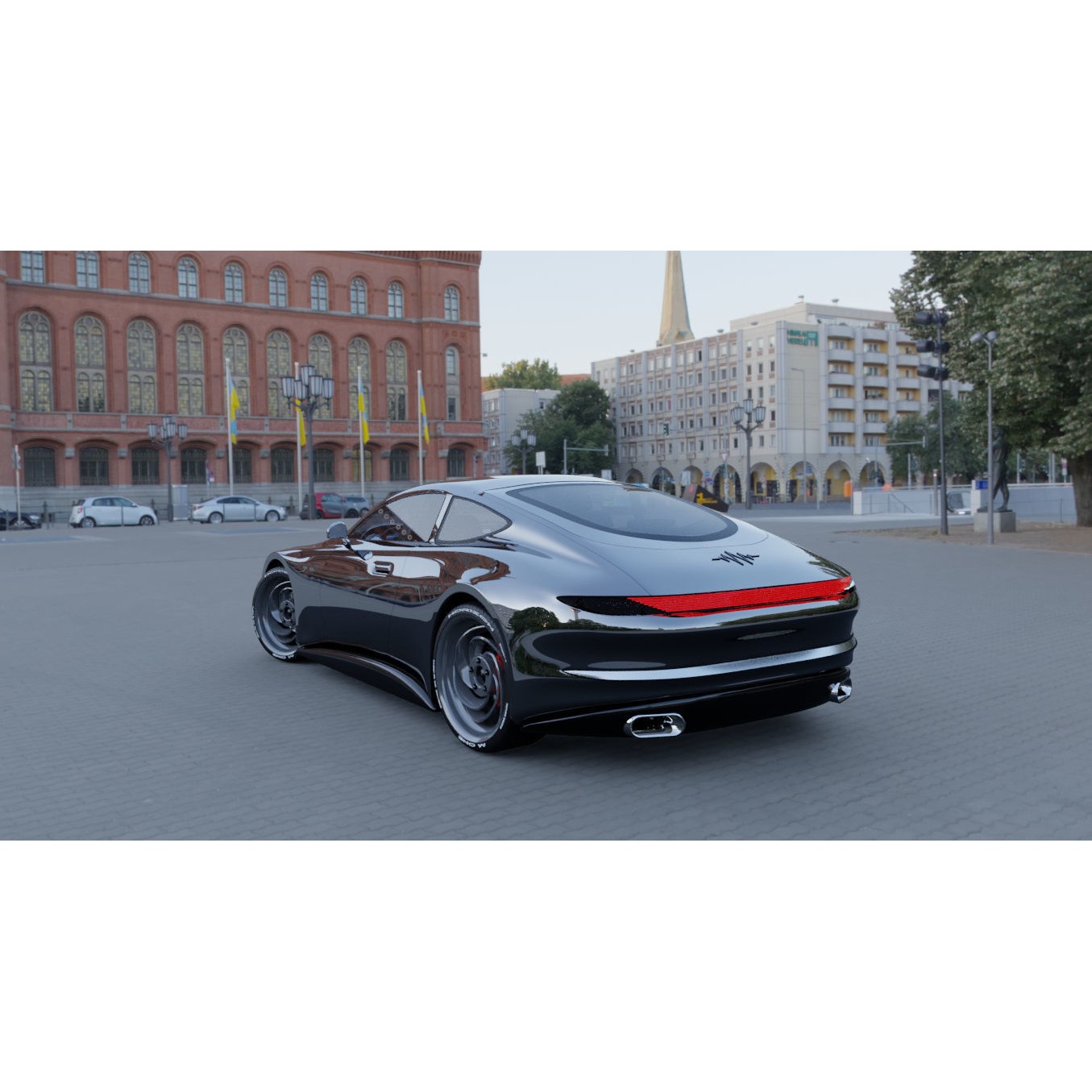 Futuristic Concept Car - High-Poly 3D Model - View 23