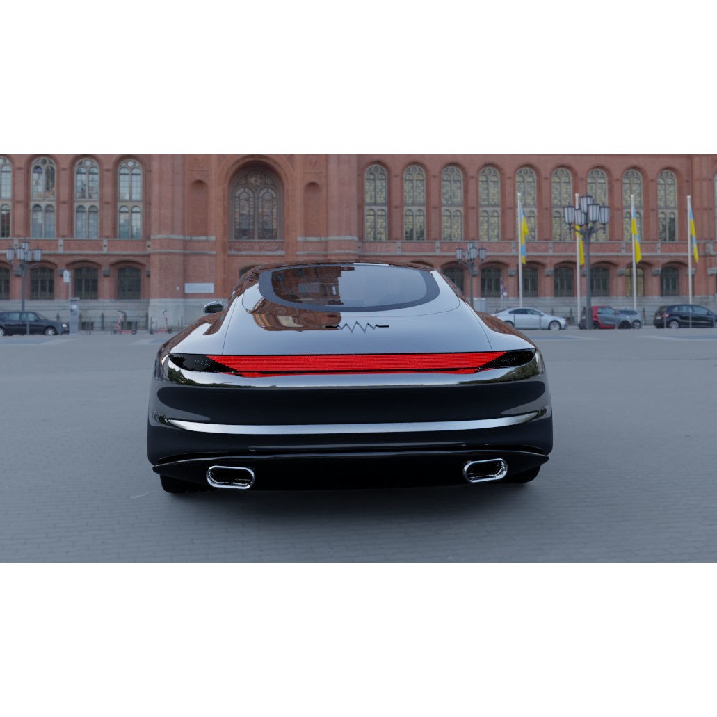 Futuristic Concept Car - High-Poly 3D Model - View 24