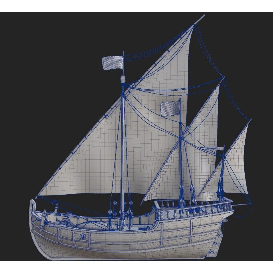 Nina Caravel - Historic Game-Ready 3D Model - View 10