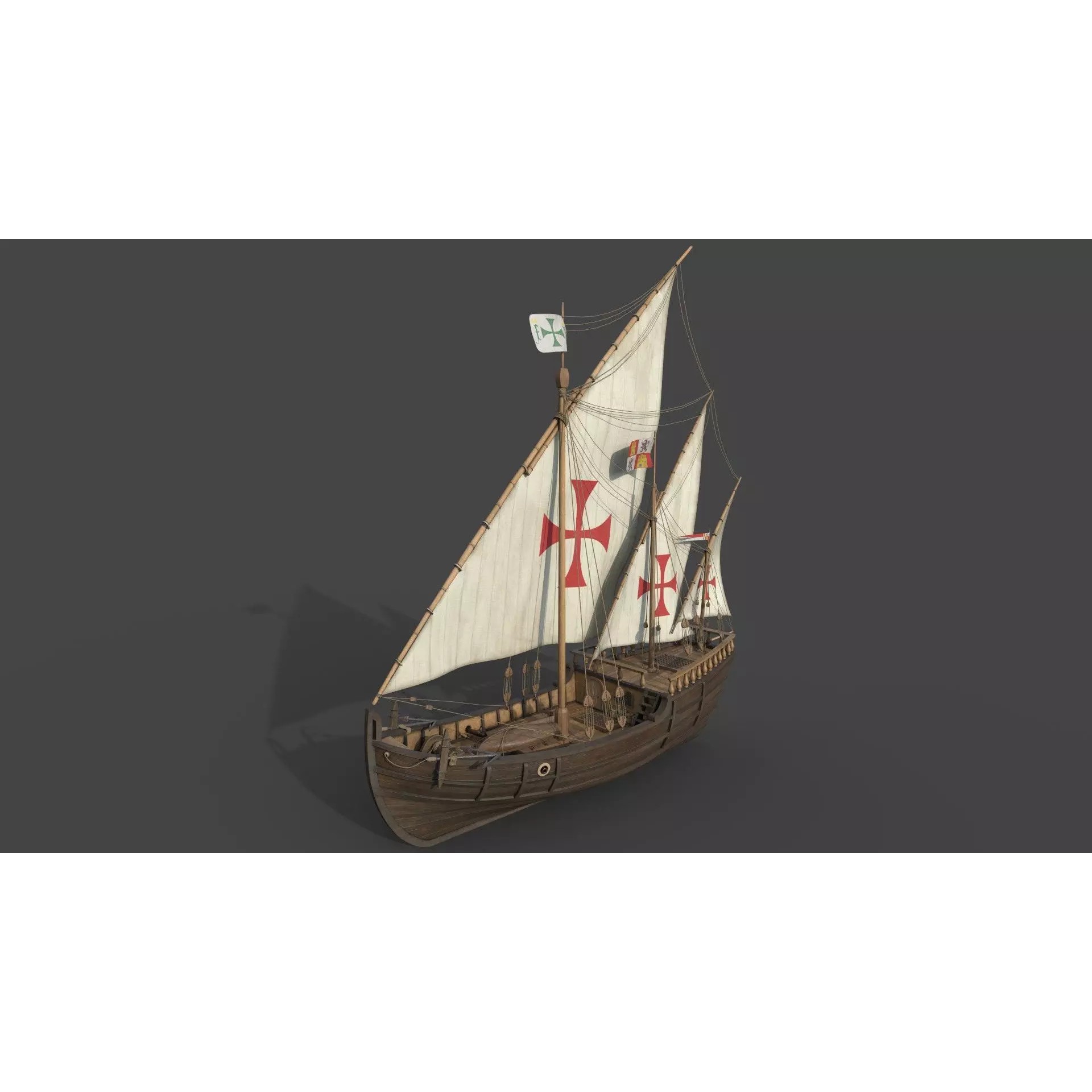 Nina Caravel - Historic Game-Ready 3D Model - View 2