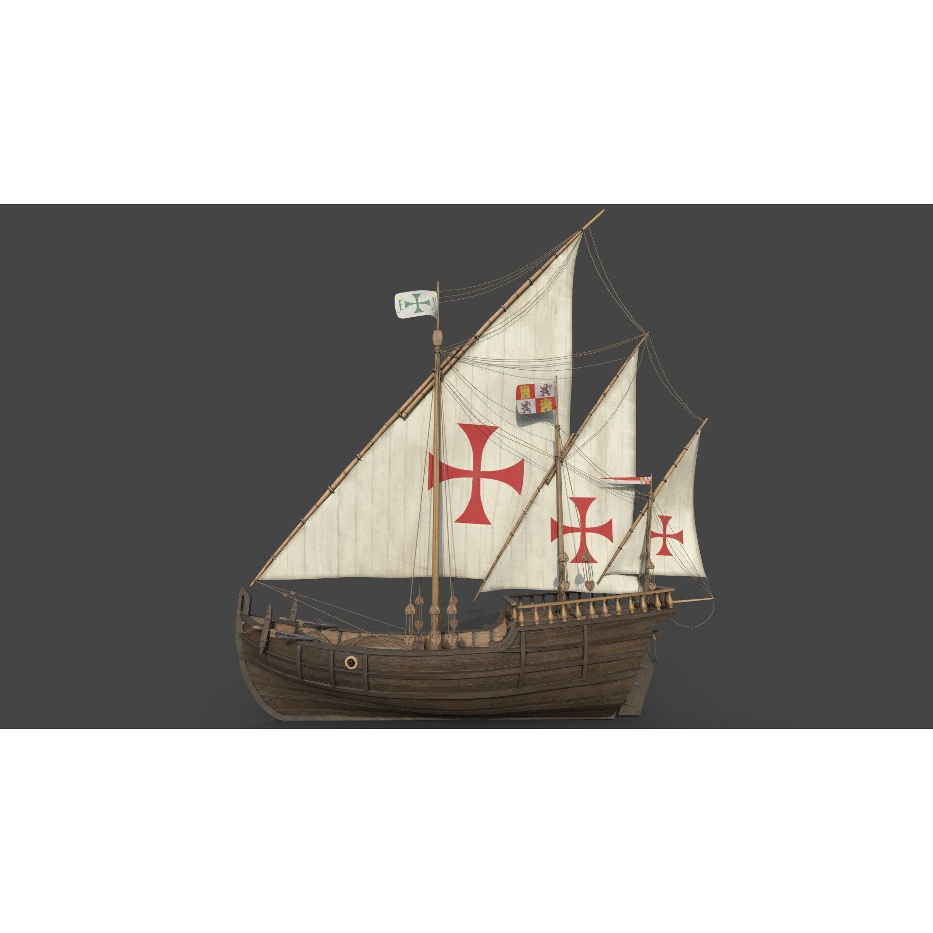 Nina Caravel - Historic Game-Ready 3D Model - View 3
