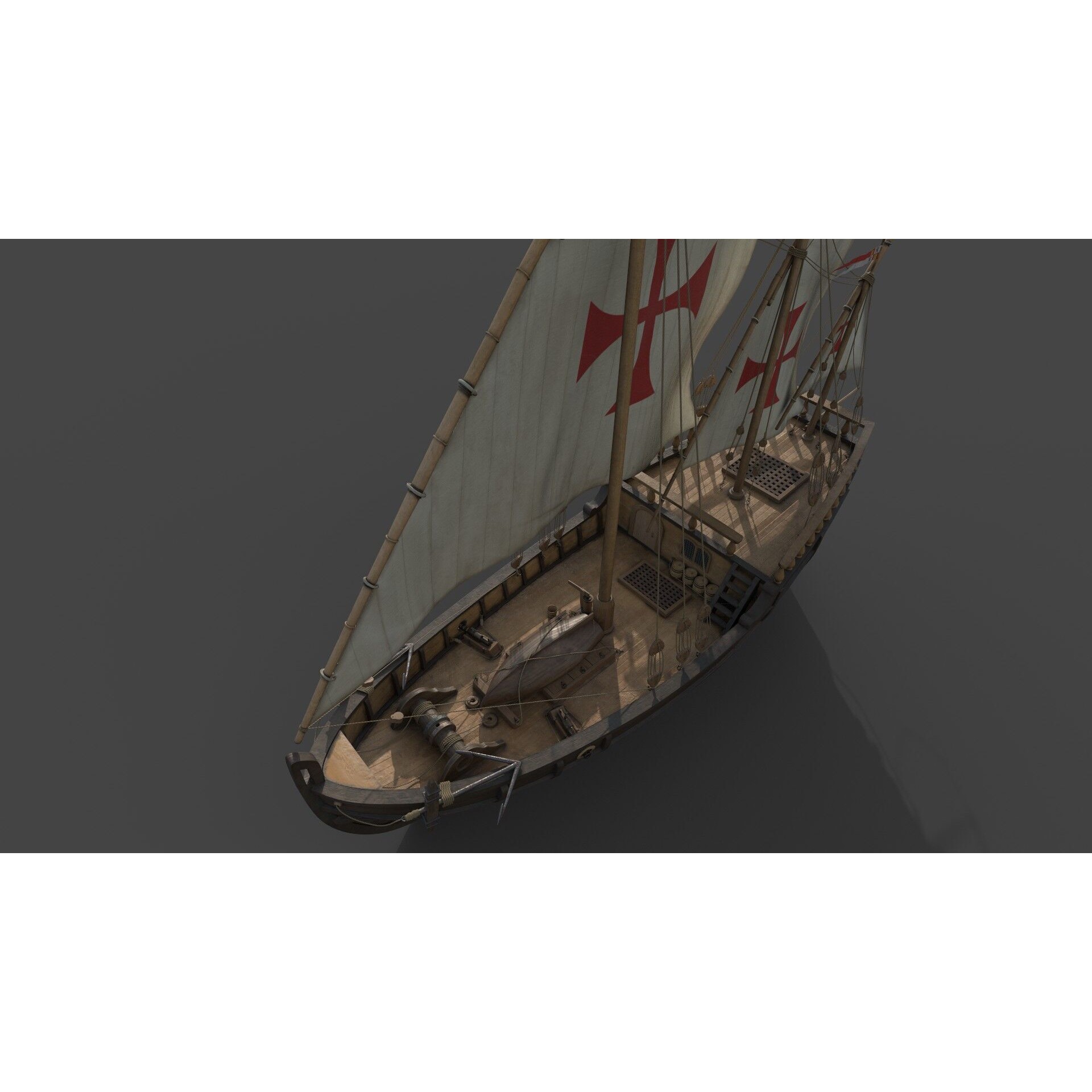 Nina Caravel - Historic Game-Ready 3D Model - View 4