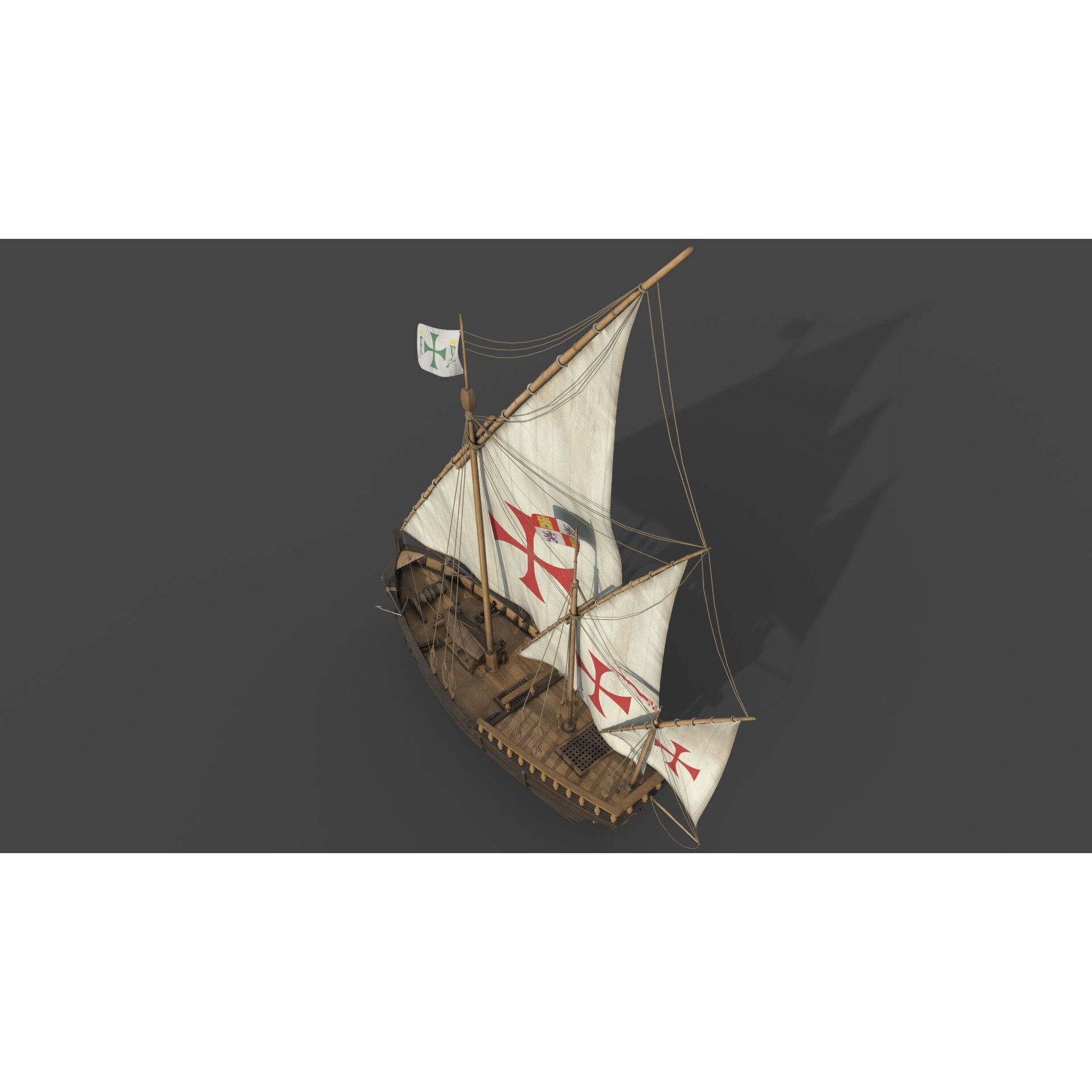 Nina Caravel - Historic Game-Ready 3D Model - View 7