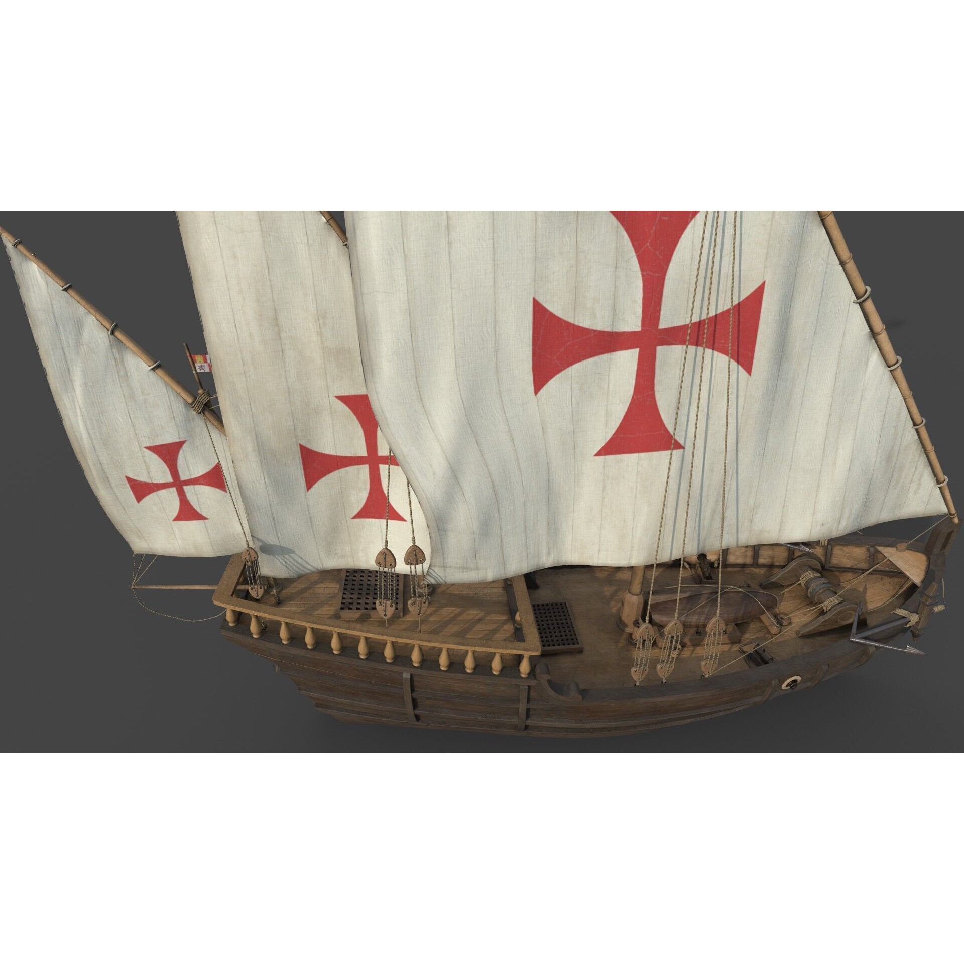Nina Caravel - Historic Game-Ready 3D Model - View 8