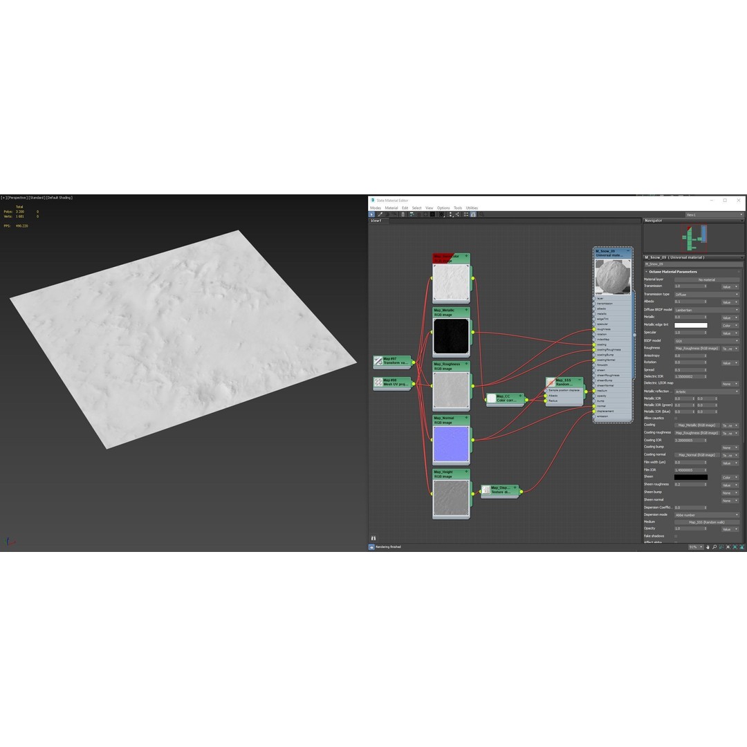 Snow 3D Model – PBR Low-Poly Terrain Asset, FBX, OBJ, Blender - View 15