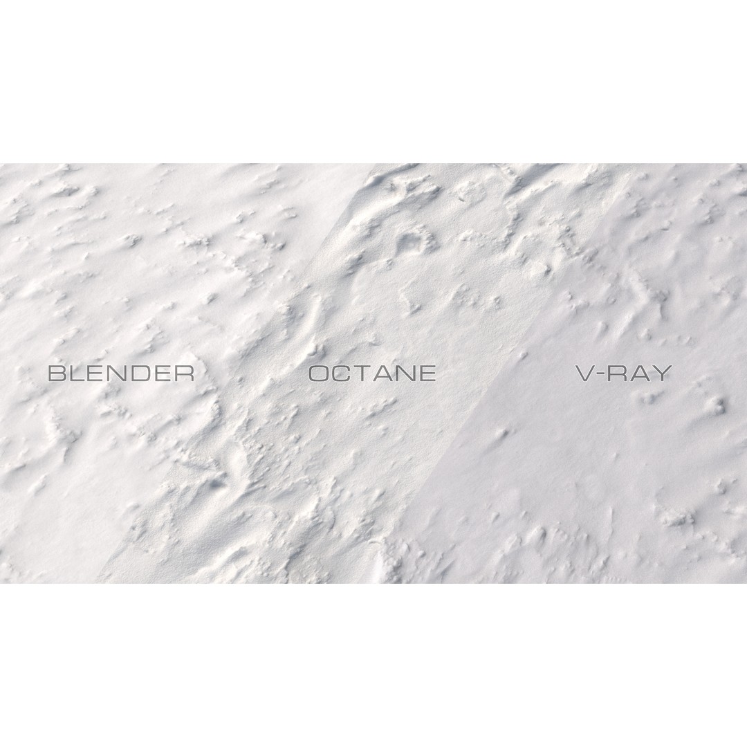 Snow 3D Model – PBR Low-Poly Terrain Asset, FBX, OBJ, Blender - View 4