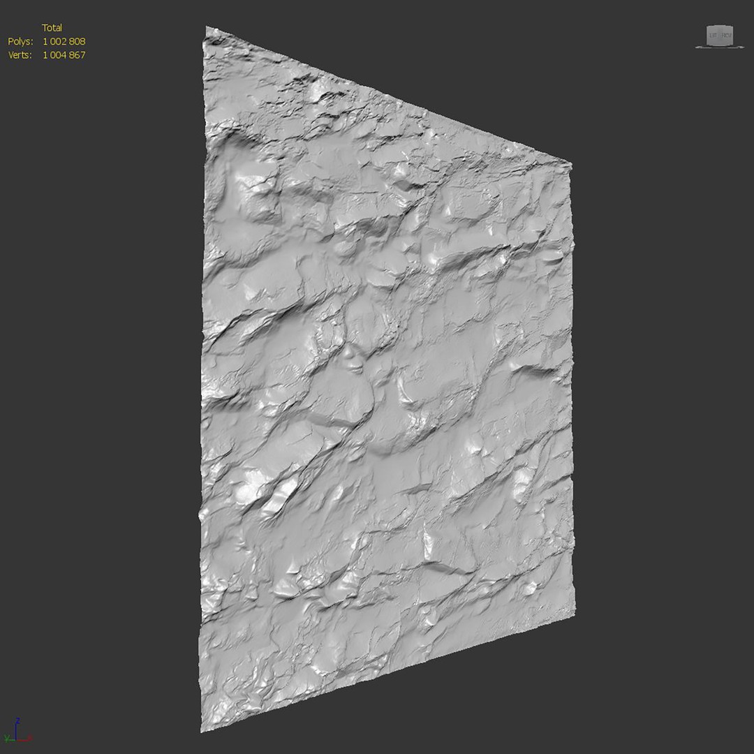 Stone Wall 3D Model – High Quality Textured Rock Panel, FBX, OBJ - View 10