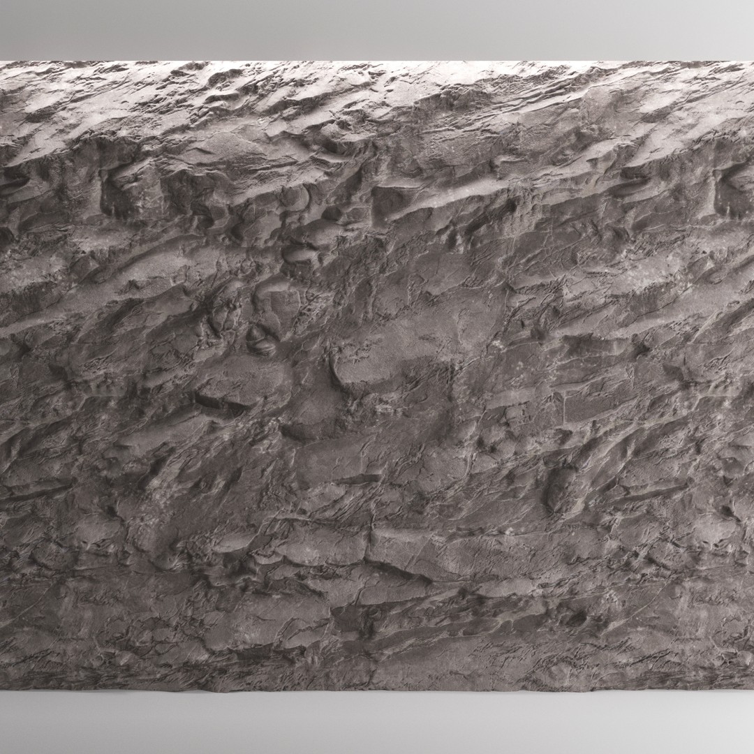 Stone Wall 3D Model – High Quality Textured Rock Panel, FBX, OBJ - View 7