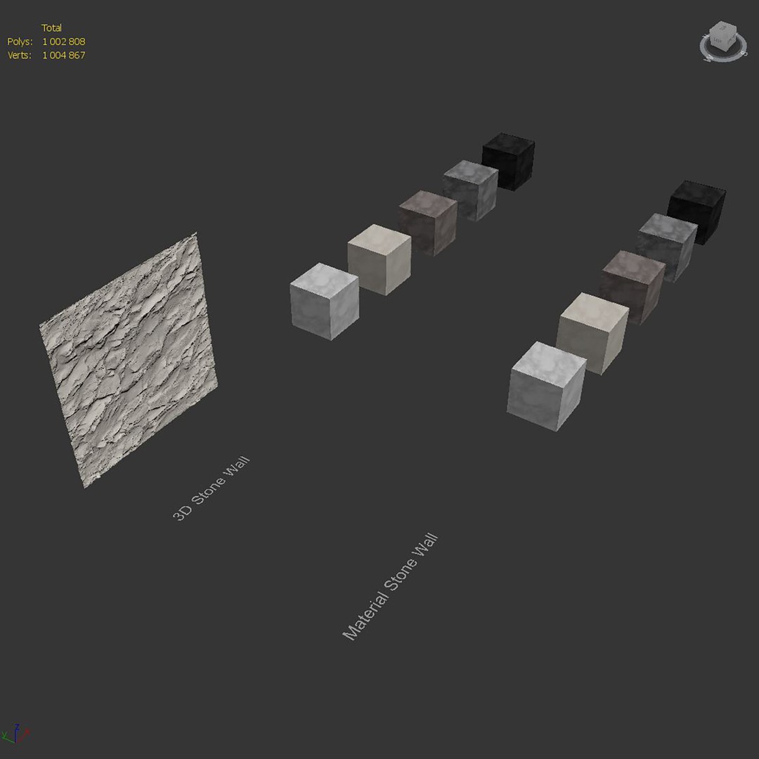 Stone Wall 3D Model – High Quality Textured Rock Panel, FBX, OBJ - View 9