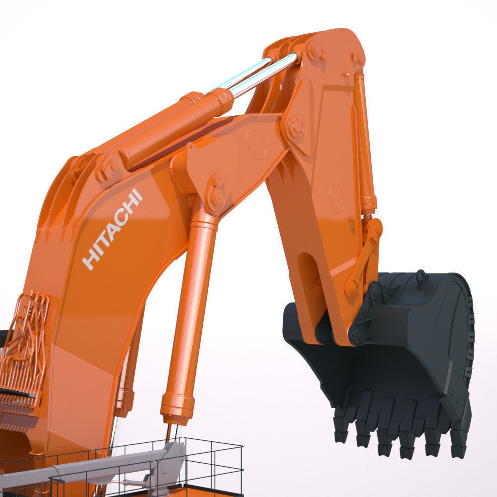 Excavator Hitachi EX8000 3D Model – High Poly Industrial Vehicle, FBX - View 14
