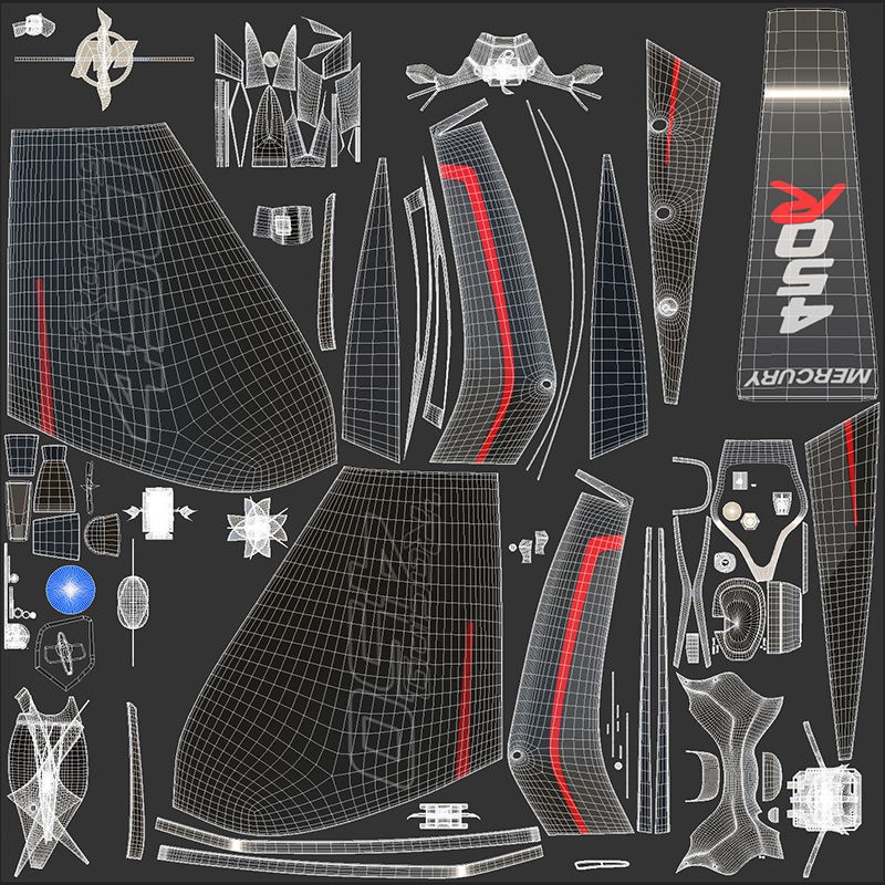 Zodiac Inflatable Lifeboat - Low-Poly Game-Ready 3D Model