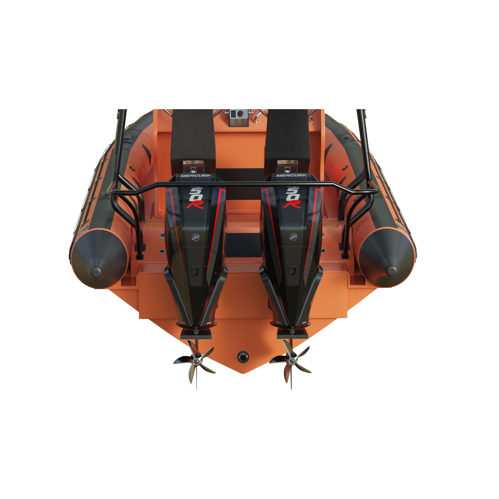 Zodiac Inflatable Lifeboat - Low-Poly Game-Ready 3D Model - View 10