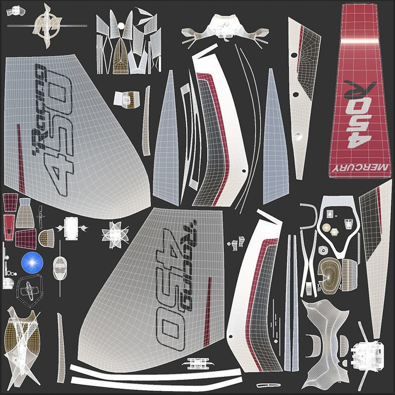 Zodiac Inflatable Lifeboat - Low-Poly Game-Ready 3D Model - View 41