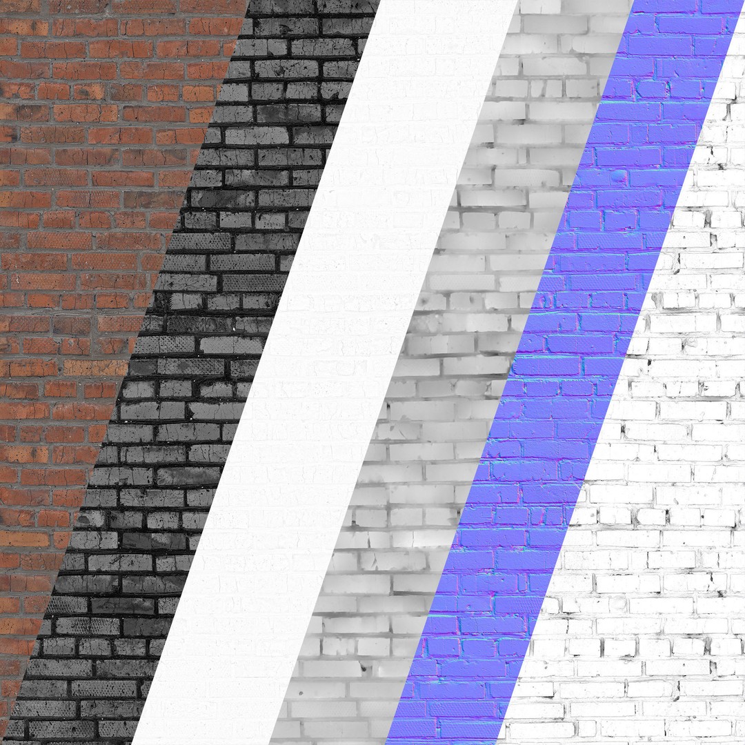 Vintage Old Brick 3D Model – High Poly Architectural Texture, FBX