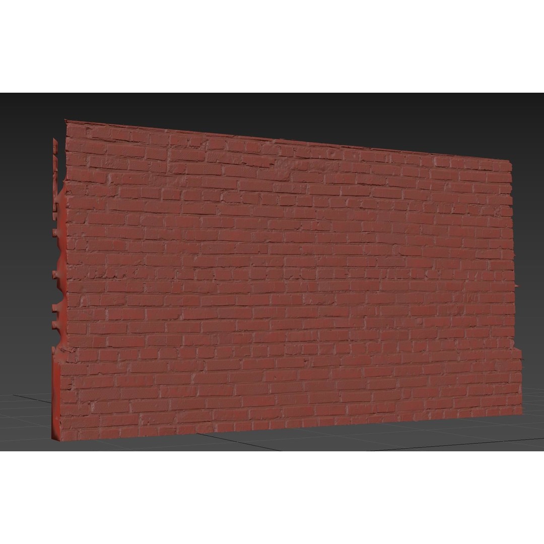 Vintage Old Brick 3D Model – High Poly Architectural Texture, FBX - View 11