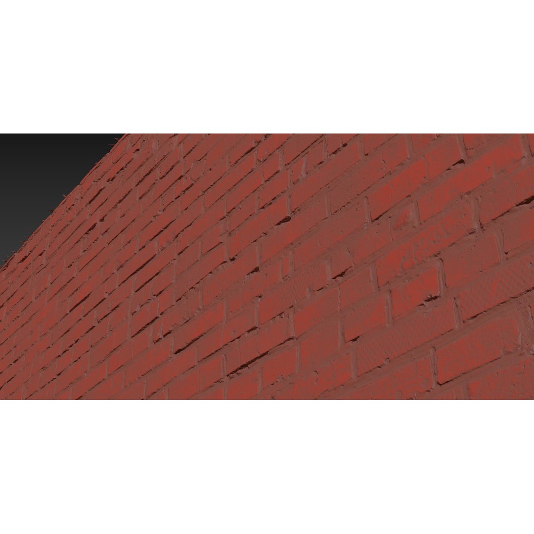 Vintage Old Brick 3D Model – High Poly Architectural Texture, FBX - View 12