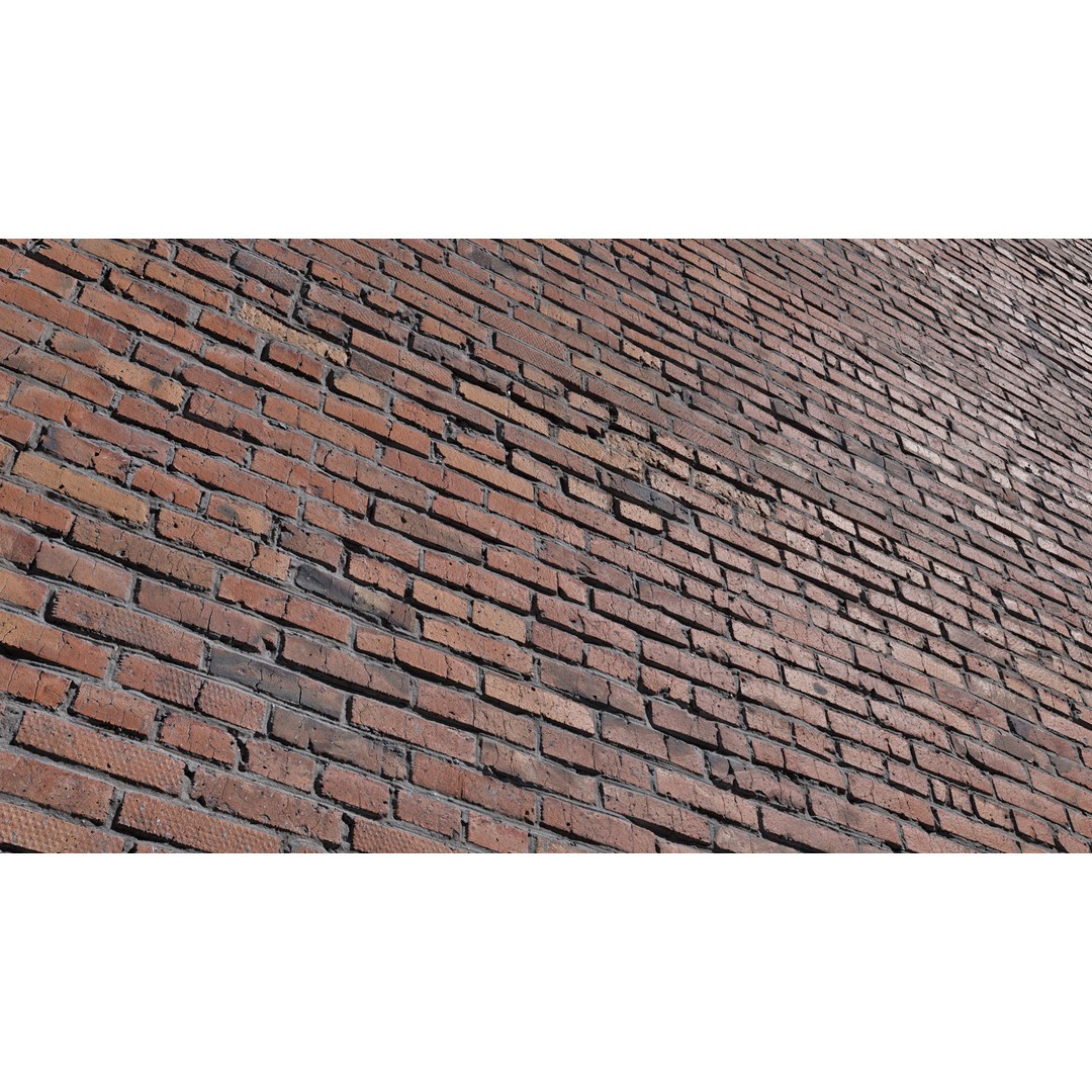 Vintage Old Brick 3D Model – High Poly Architectural Texture, FBX - View 4