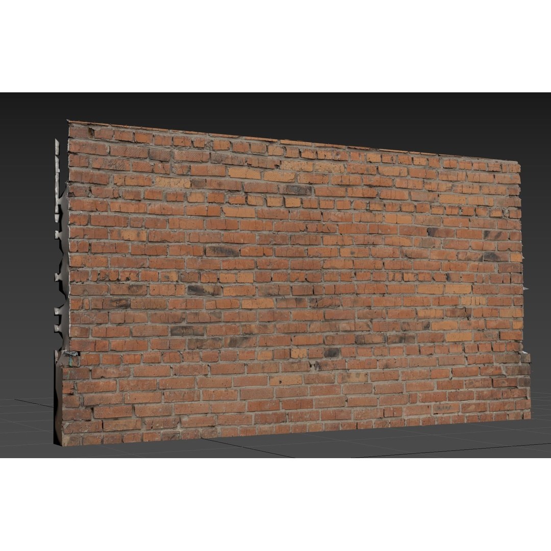 Vintage Old Brick 3D Model – High Poly Architectural Texture, FBX - View 9