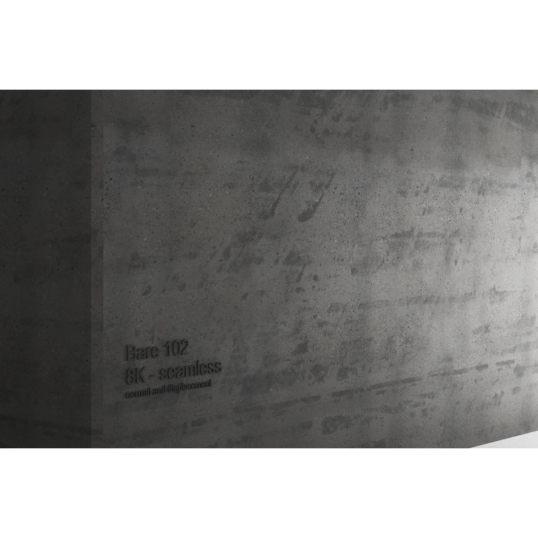 Concrete 3D Model – Bare 8K Seamless PBR Textures for Architectural Use