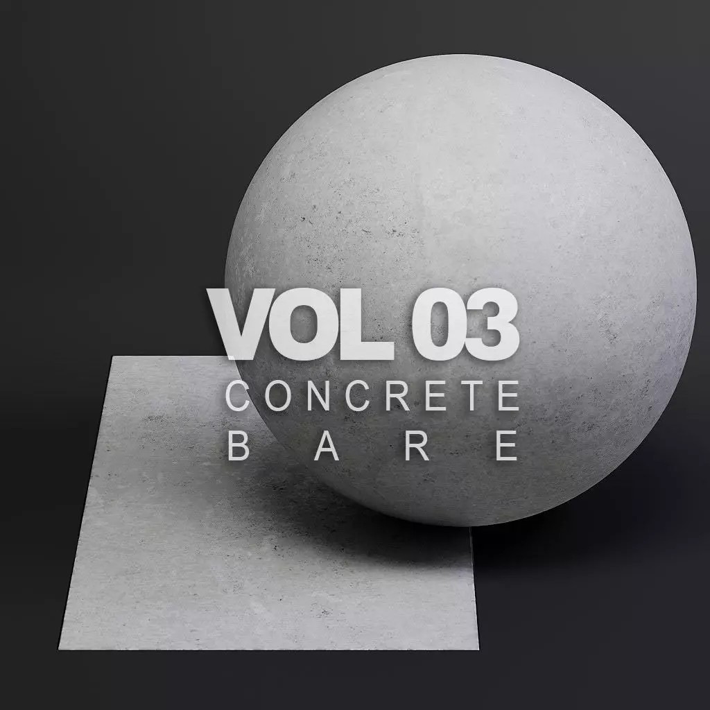 Concrete 3D Model – Bare 8K Seamless PBR Textures for Architectural Use - View 2