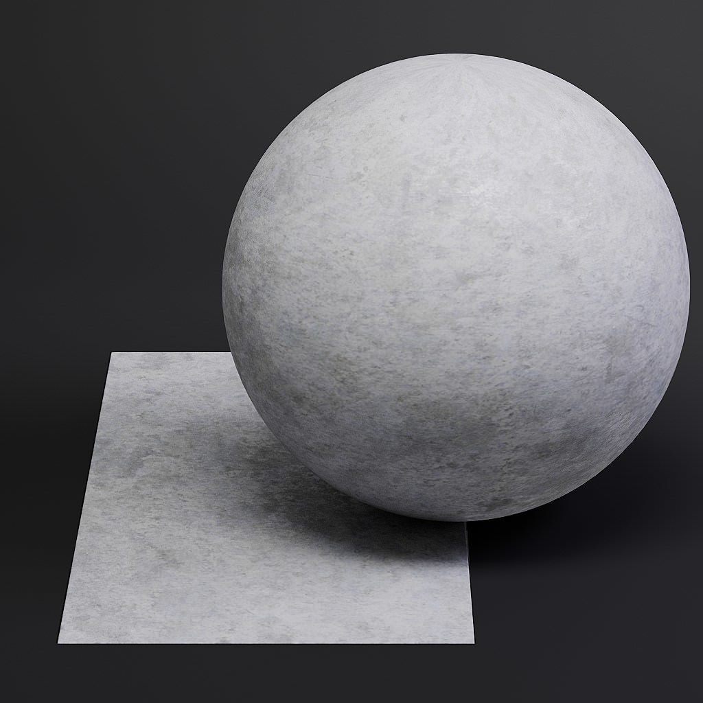 Concrete 3D Model – Bare 8K Seamless PBR Textures for Architectural Use - View 3