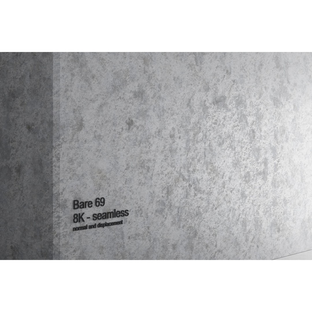 Concrete 3D Model – Bare 8K Seamless PBR Textures for Architectural Use - View 4