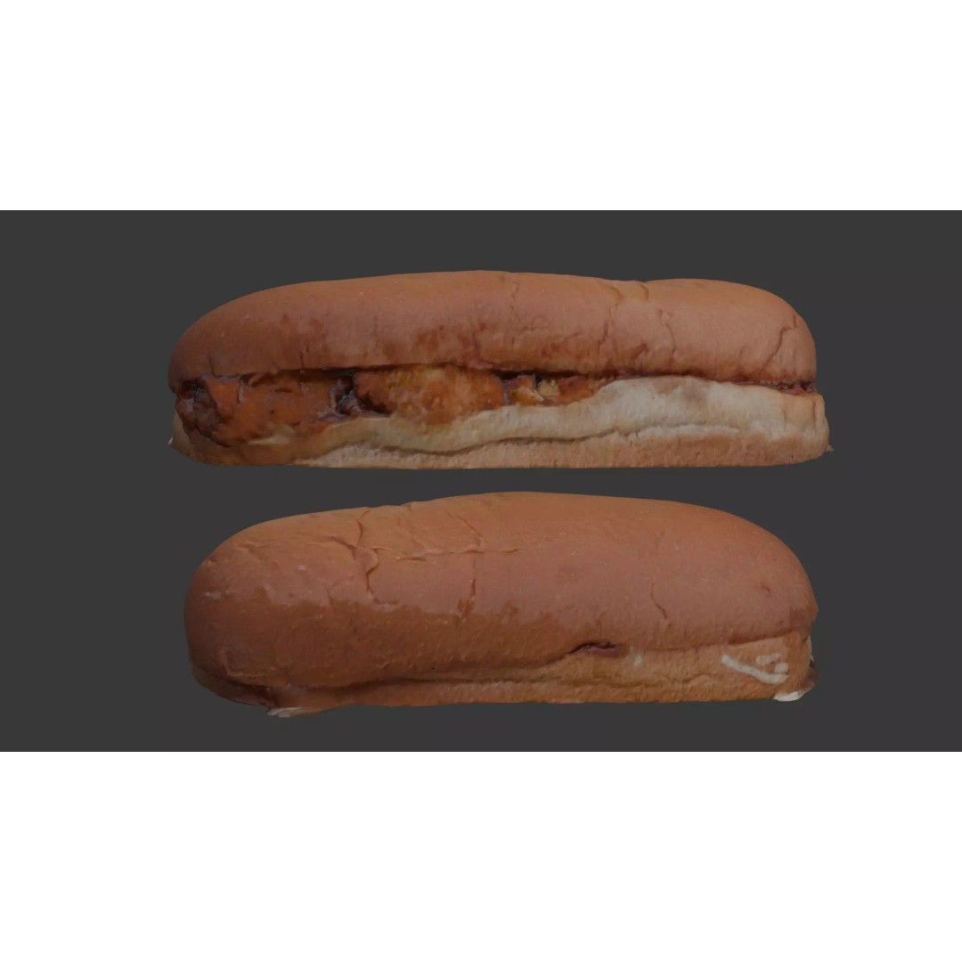 Realistic Sandwich 3D Model – Low Poly PBR Food Asset, FBX - View 2