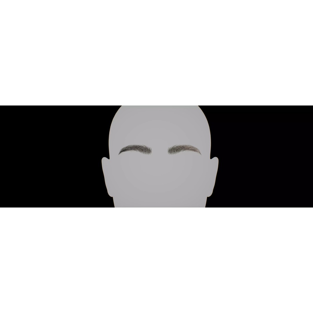 Realistic Male Eyebrow Pack 3D Model – Low Poly Game Asset, FBX, OBJ - View 14