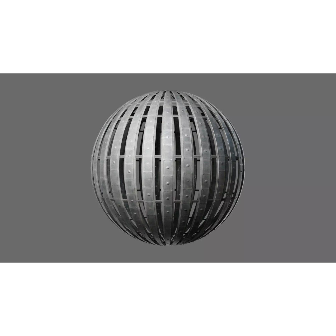 Bar Metal Grate 3D Model – Seamless PBR Texture for Archviz - View 2