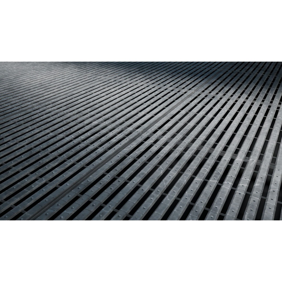 Bar Metal Grate 3D Model – Seamless PBR Texture for Archviz - View 3