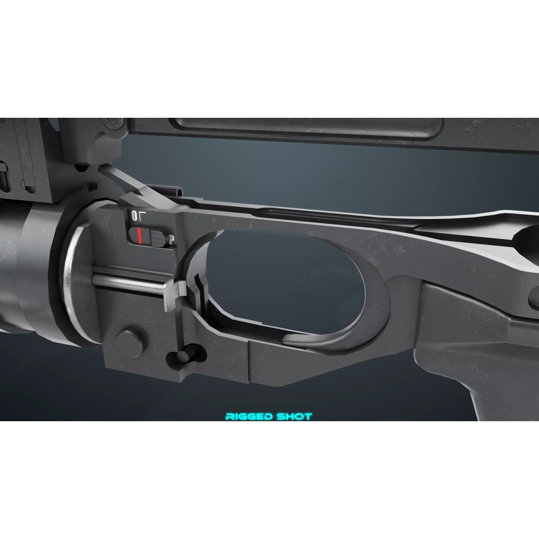 Grenade Launcher 3D Model – Low Poly Game Asset, FBX, PBR Textures - View 10