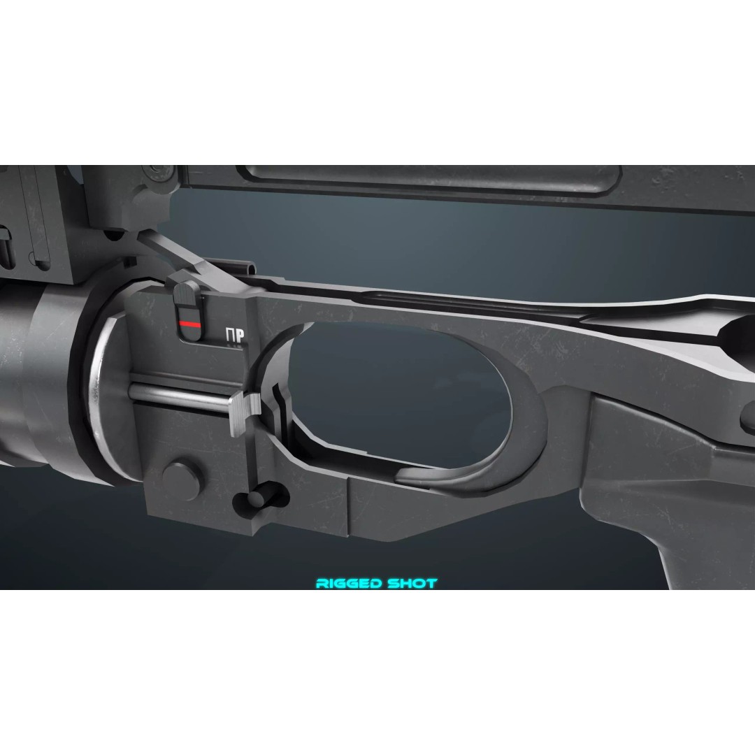Grenade Launcher 3D Model – Low Poly Game Asset, FBX, PBR Textures - View 11