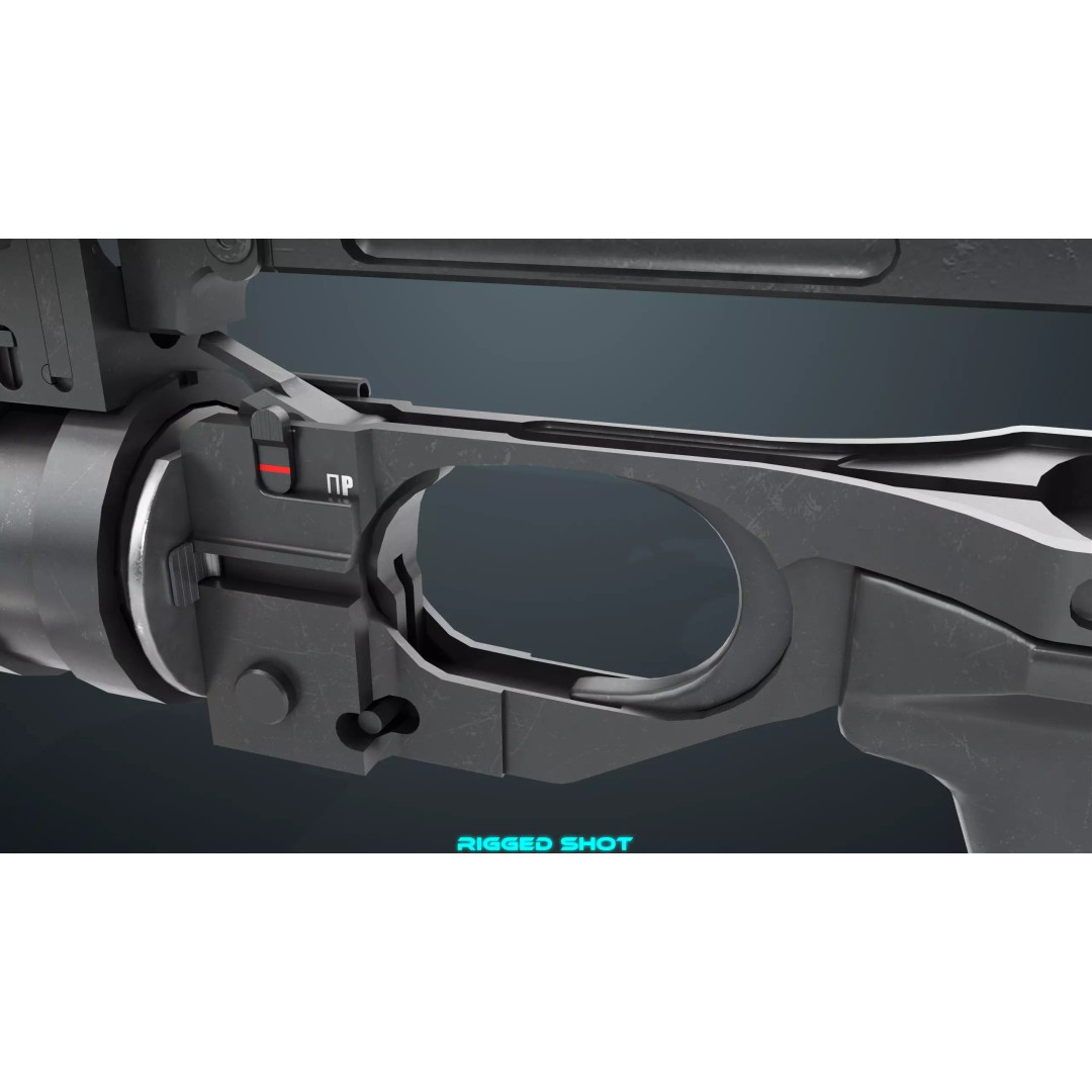 Grenade Launcher 3D Model – Low Poly Game Asset, FBX, PBR Textures - View 12