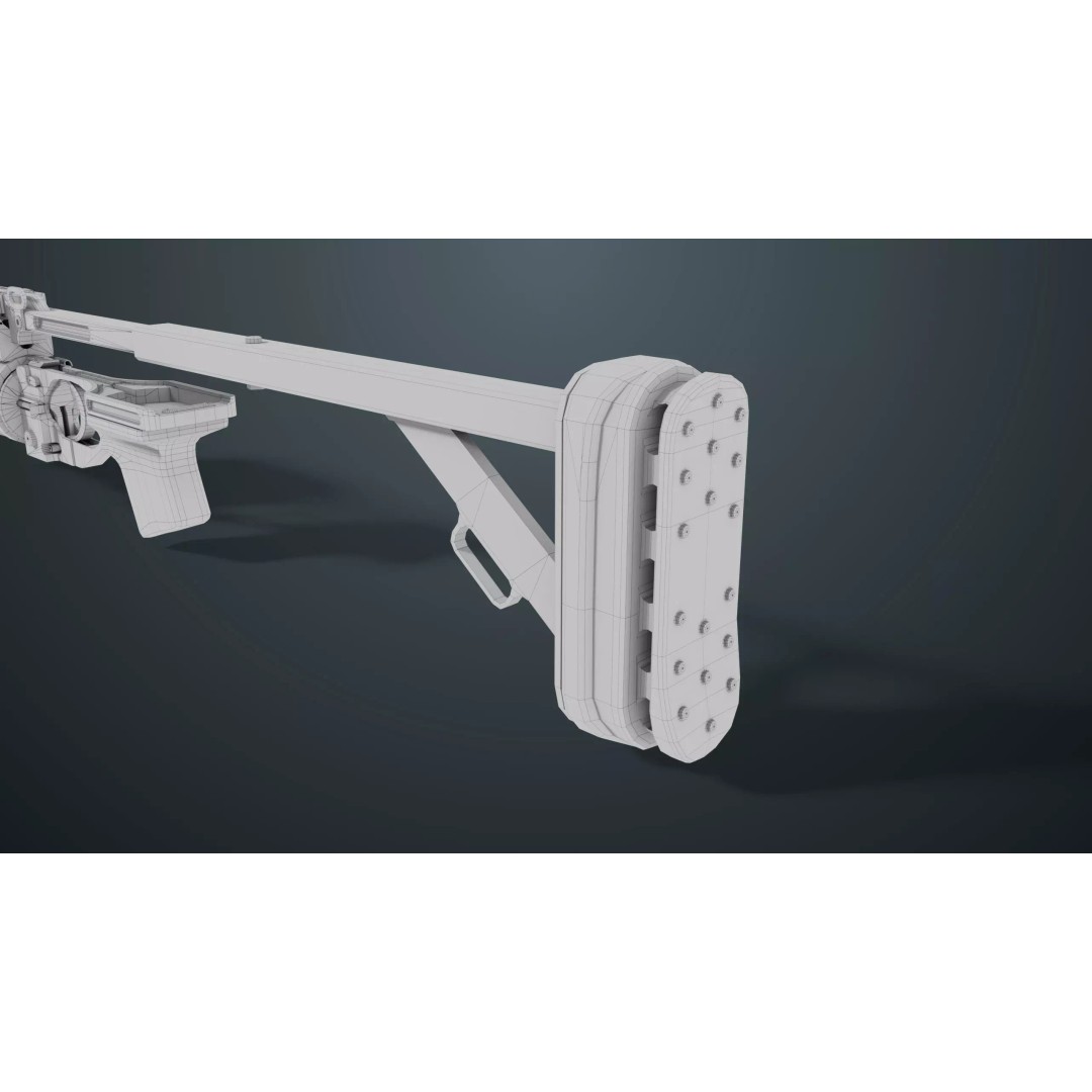 Grenade Launcher 3D Model – Low Poly Game Asset, FBX, PBR Textures - View 37